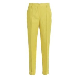 New Parosh Women's GIALLO Yellow Pants P.A.R.O.S.H. Linen Blend Pants Italy Sz 2